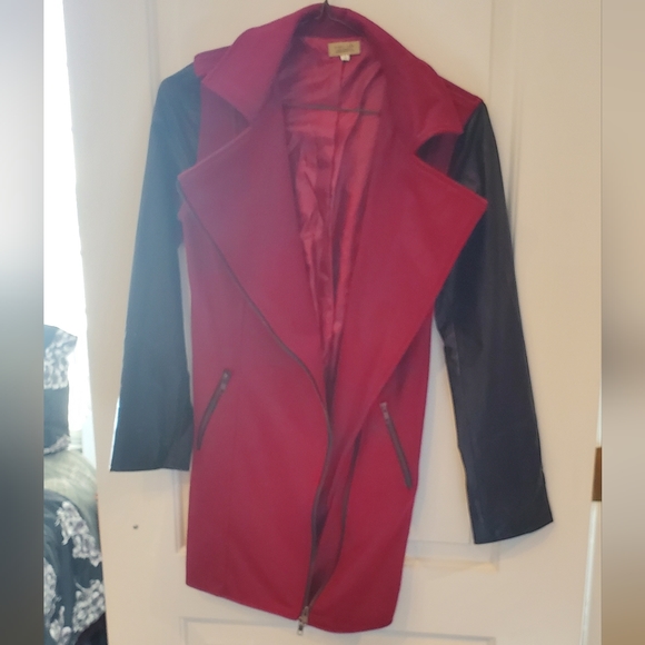 Wool & Faux Leather Jacket - Picture 4 of 7